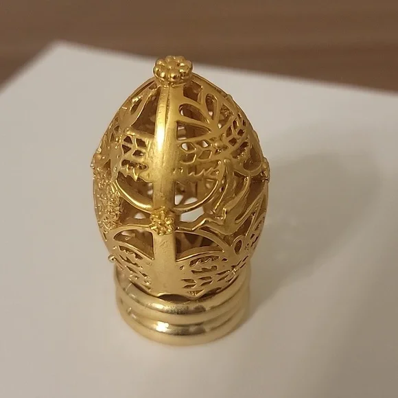 1988 Franklin Mint Golden Filigree Easter Egg - Picture 4 of 9